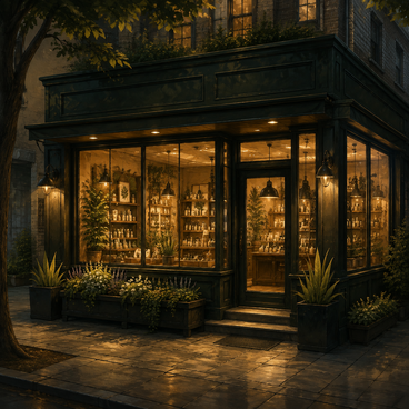 Cannabis Retailer / Dispensary — illustrative storefront