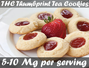 thc thumbprint tea cookies 5-10 mg